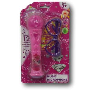 Set micrófono rosado y gafas moradas - Imagen 1
