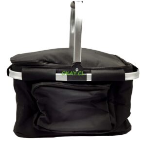 Bolso cooler con marco aluminio color negro 42 x24 - Imagen 1