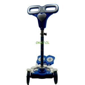 Scooter patineta juguete 4 ruedas celeste blanco - Imagen 1