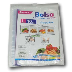 Set 10 Bolsa ziplock transparentes tamaño 27x28 cm - Imagen 1