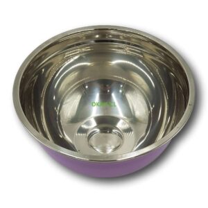 Ensaladera bowl de acero inoxidable 24CM color morado - Imagen 1