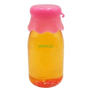 Botella Slime masa diferentes colores con figuras pequeñas geométricas 6x14cm - Imagen 1