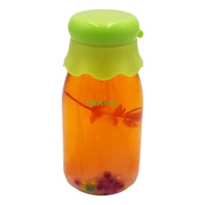 Botella Slime masa diferentes colores con figuras plantas y peces 6x14cm - Imagen 1