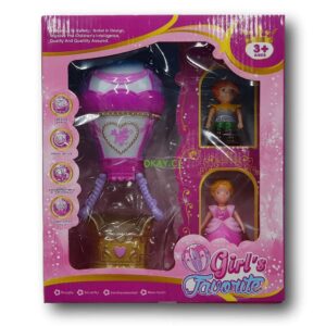 Muñecas 2 y globo aerostático plástico Juguete 24 cm - Imagen 1