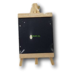 Pizarra fondo negro para tiza con atril de madera 16 x 29 cm - Imagen 1