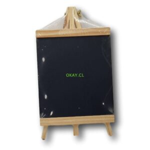 Pizarra fondo negro para tiza con atril de madera 20 x 36 cm - Imagen 1