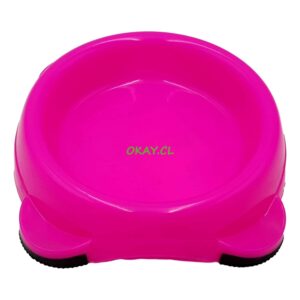 Comedero redondo rosado, verde turquesa, verde claro 14 cm - Imagen 1