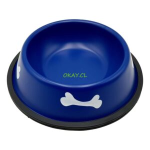 Collar para mascota de algodón color naranjo y azul - Imagen 1