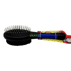 Cepillo para mascota doble cara cerdas suaves y cerdas duras 6x22 - Imagen 1