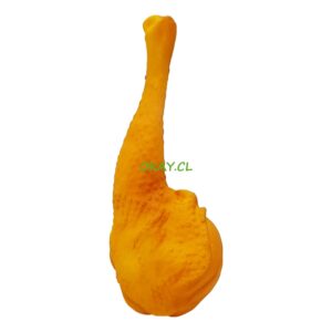 Juguetes para mascota silicona forma trutro de pollo amarillo - Imagen 1