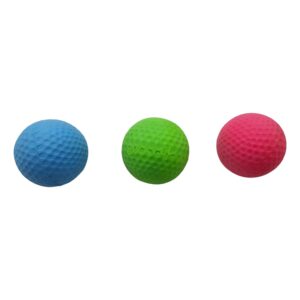 Juguetes para mascota diseño bola textura colores celeste, verde, rosado 6cm - Imagen 1