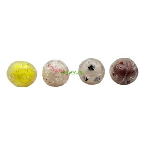 Juguete para mascota pelota colores con agujero de hueso 8cm - Imagen 1