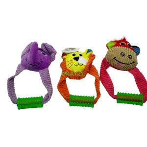 Juguete para mascota de peluche forma cintillo con animales - Imagen 1