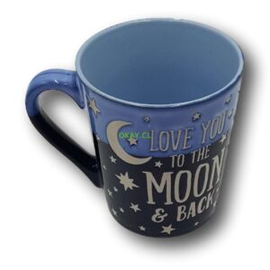 Mug cerámica bicolor azul celeste con frase en ingles motivacional - Imagen 1