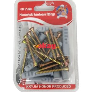 Set de tornillo 4.0*40 y tarugos # 8 15 PCS - Imagen 1