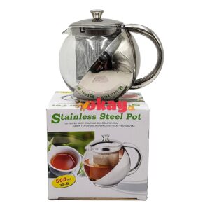 Tetera para te metal acero inoxidable 500 cc - Imagen 1