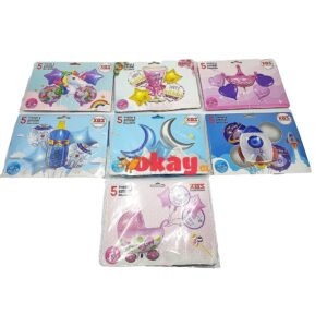 Set de 5 Globos aluminio diversos diseños infantiles - Imagen 1