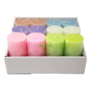 Set 12 velas variados colores y aromas en caja 21 x10 cm - Imagen 1