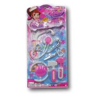 Set de doctora para niñas color blanco rosado - Imagen 1