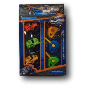 Set 3 mini jeep colores con 3 lanzadores - Imagen 1