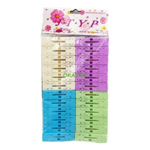 Pinzas para la ropa de plástico colores vivos 24 piezas - Imagen 1