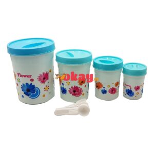 Set de 4 envases cilíndricos contenedores - Imagen 1