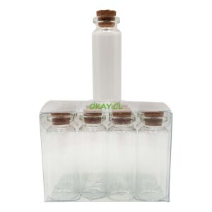 Frasco vidrio transparente tapa corcho 22*60 - Imagen 1