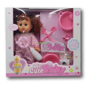 Set de tierno muñeco bebe con accesorios - Imagen 1