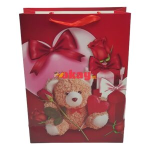 Bolsa de regalo osos corazones 31 x 42 - Imagen 1