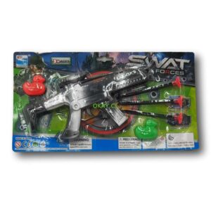 Rifle cazador mira telescópica lanza dardos con 2 mini figuras de pato . - Imagen 1
