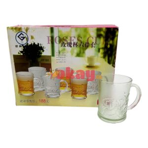 set de Tazas de vidrio 7x9 6 unidades - Imagen 1