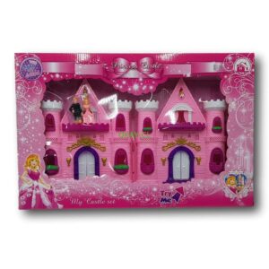 Set de castillo rosado con sonidos y luces , incluye figuras princesa y príncipe. - Imagen 1