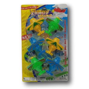 Set 6 mini aeroplanos colores con ruedas. - Imagen 1