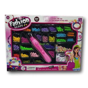 Set de cuentas variados colores y formas para hacer pulseras bricolaje. Herramienta e hilo. - Imagen 1