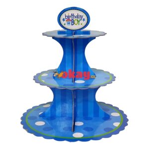 Set bandeja para cupcakes 2 niveles cumpleaños - Imagen 1