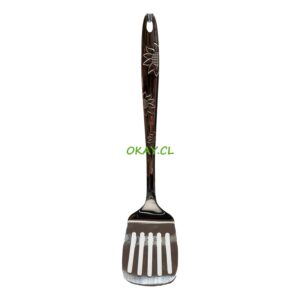 Espátula metal con ranuras, multiuso 8x37cm - Imagen 1