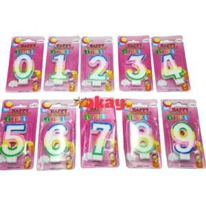 Velas Números cumpleaños de 0 a 9 - Imagen 1