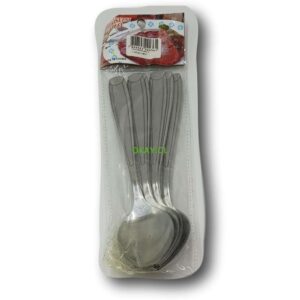 Set de 6 cucharas de sopa con diseño acero inoxidable - Imagen 1