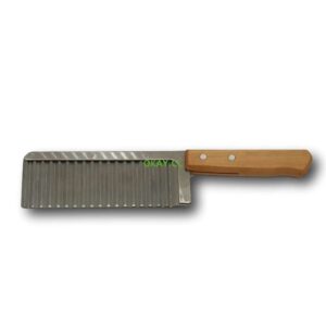 Cortador ondulado con mango de madera - Imagen 1