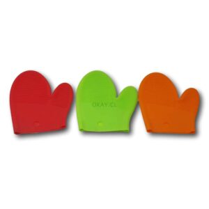 Guante de silicona colores rojo, verde, naranjo - Imagen 2