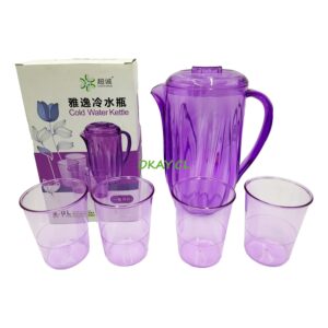 set de jarro y 4 vasos morados - Imagen 1