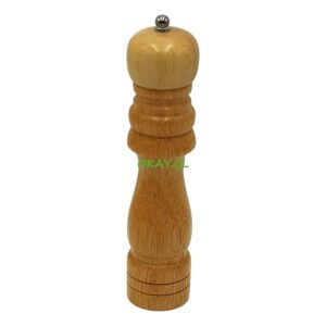 Molinillo de pimienta de madera color natural 5x20cm - Imagen 1
