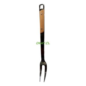 Trinchador para carne mango madera metal 4x37 cm - Imagen 1