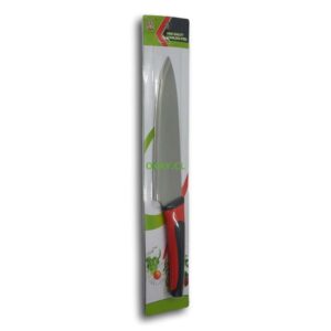 Cuchillo de carne de 20 cm (8 pulgadas) con mango rojo y negro - Imagen 1