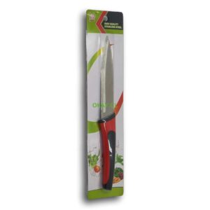 Cuchillo de carne de 20 cm (8 pulgadas) con mango rojo y negro - Imagen 1