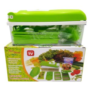 Picador verdura y de alimentos multifuncional rectangular color verde - Imagen 1