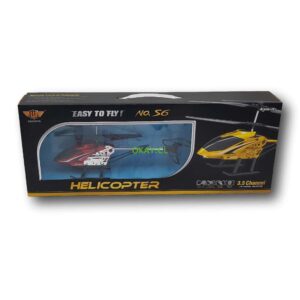 Helicóptero control remoto color rojo blanco - Imagen 1