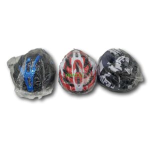 Casco bicicleta colores negro rojo y azul - Imagen 1