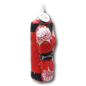 Set saco y guantes de BOX JUGUETE color rojo con bordes negro. 43 cm long. - Imagen 1