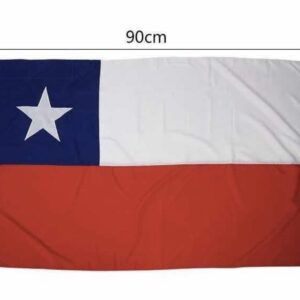 Bandera chilena bordada de tela 60*90 - Imagen 1